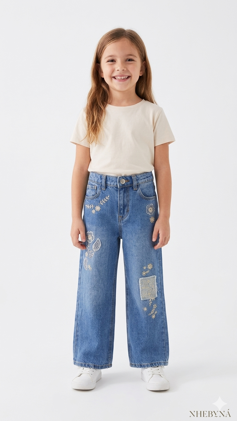 Wide leg Jeans 6-7 years