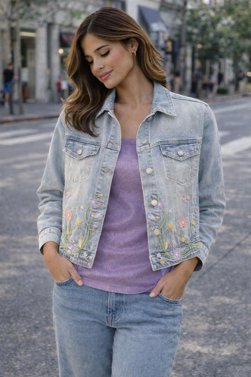 Top and Jeans jacket
